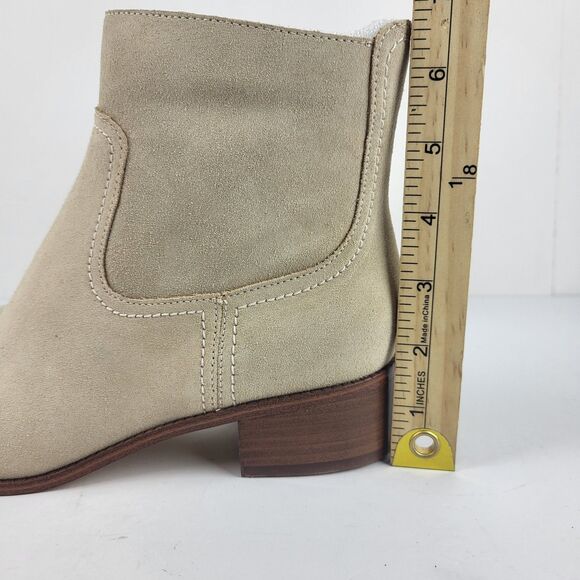 Cole Haan Naia Pointed Toe Block Heel Booties Women's Light Beige Size 7.5B - Picture 3 of 12